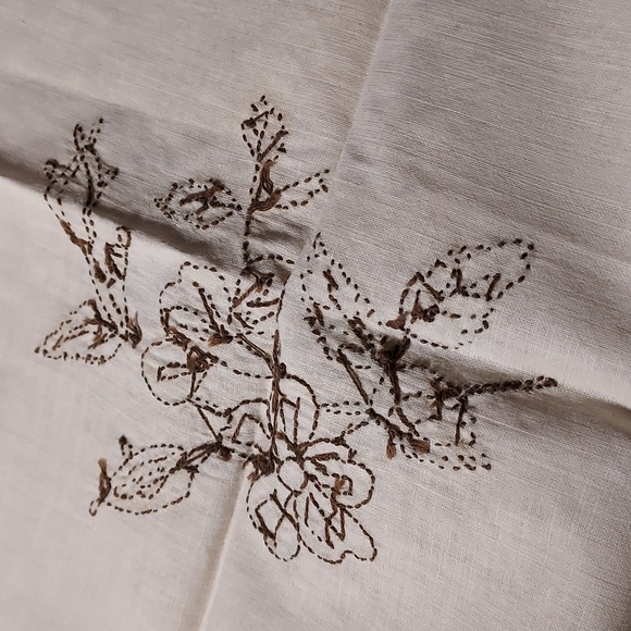 Handmade Embroidered Floral Table Runners Sofa Backs Set of Three - Picture 7 of 11